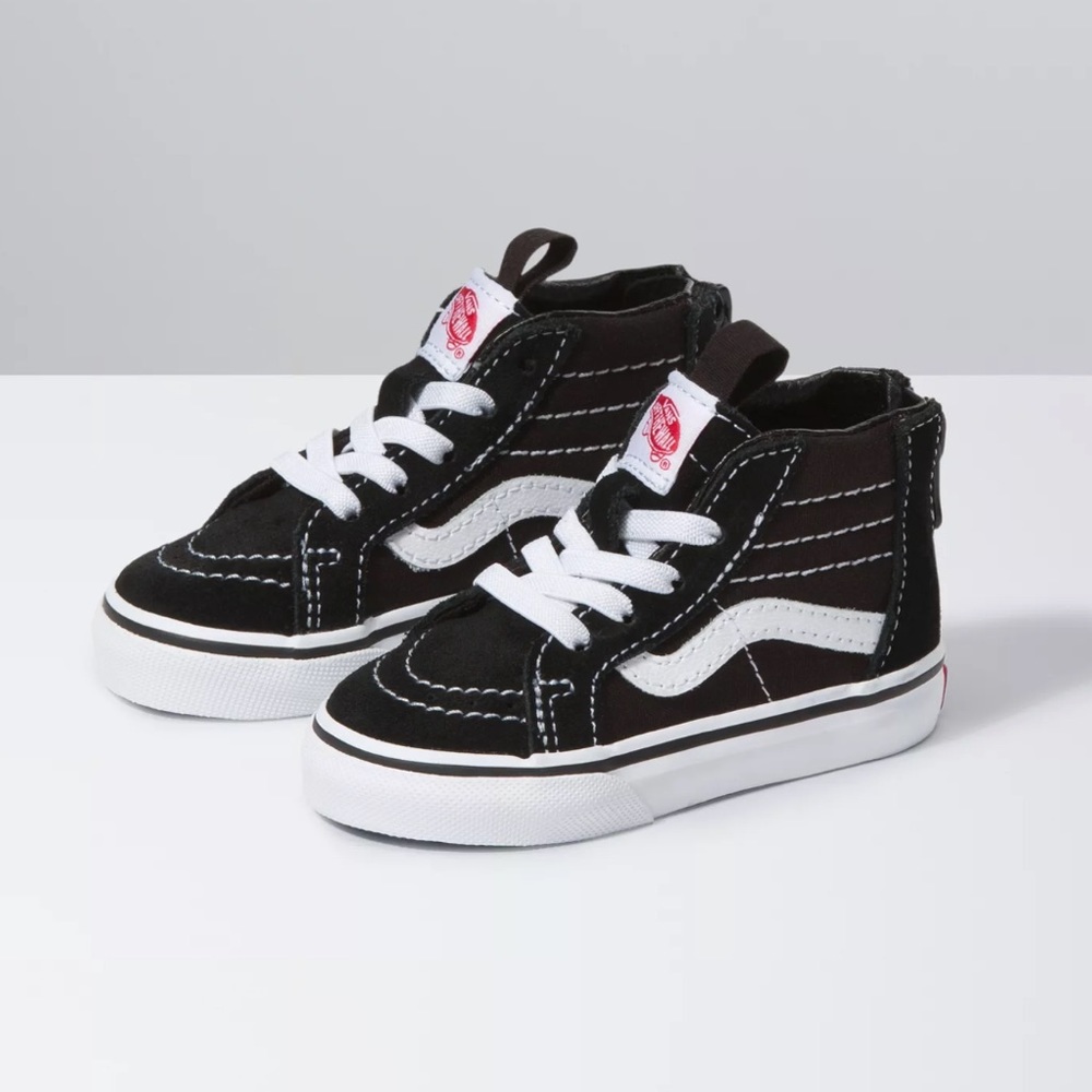 Toddler High Top Vans - Sk8 Hi Zip in Black